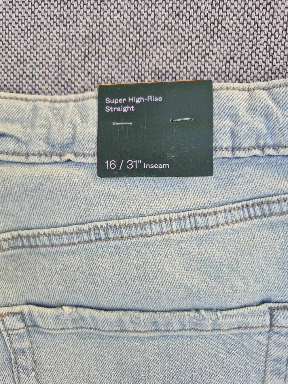 Wild Fable Super High Rise Straight Jeans Light Wash Size 16 - Picture 10 of 11